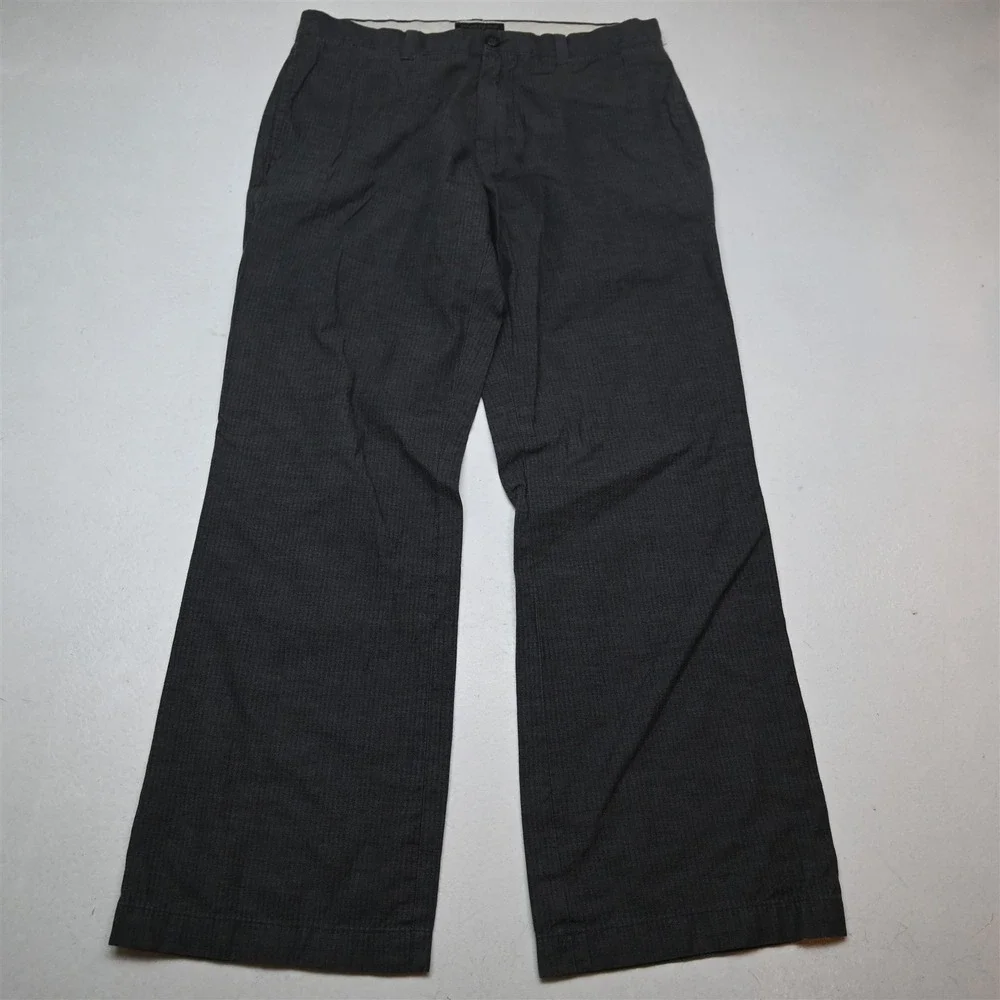 Banana Republic‎ 33x32 Gray Herringbone Cotton Wool Boot Fit Cut Pants